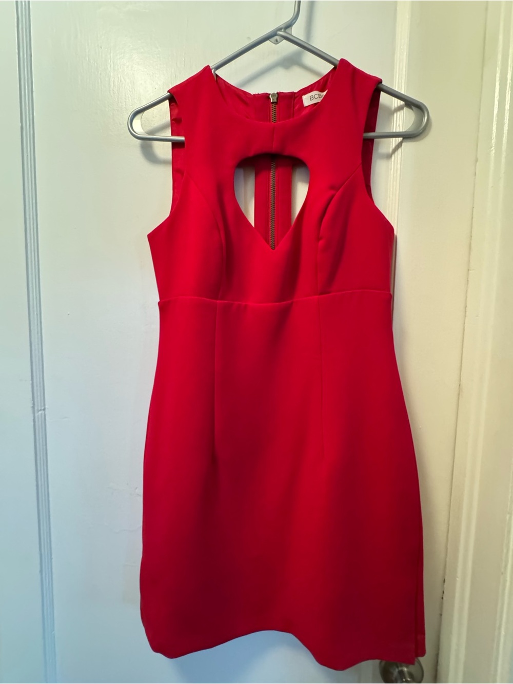 BCBGeneration Hot Pink Cutout Mini Dress